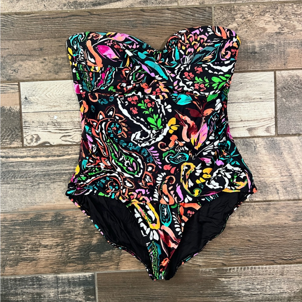 Anne Cole Colorful Paisley Print Swimsuit